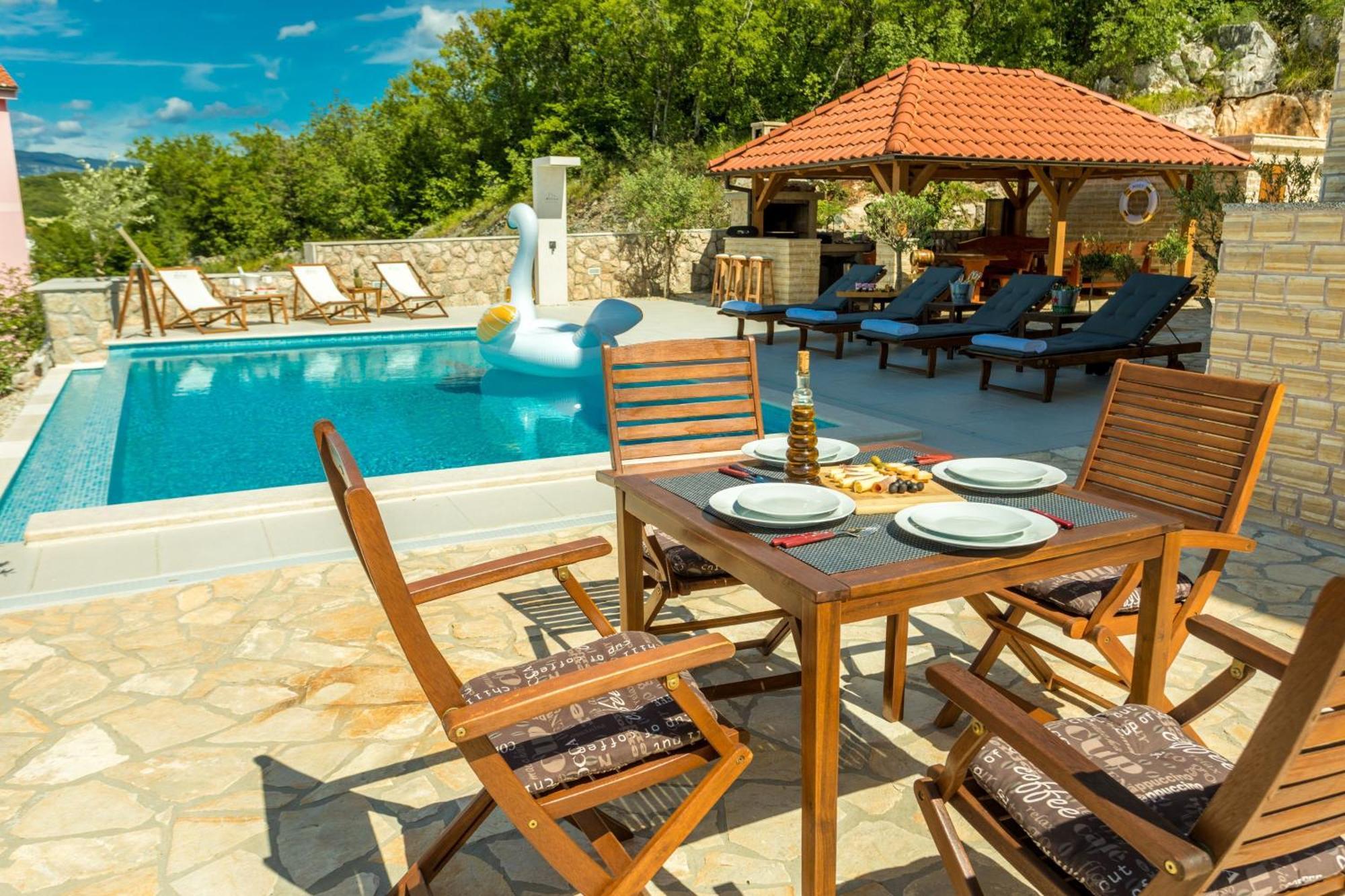 קלימנו Luxury Villa Allen With Pool חדר תמונה